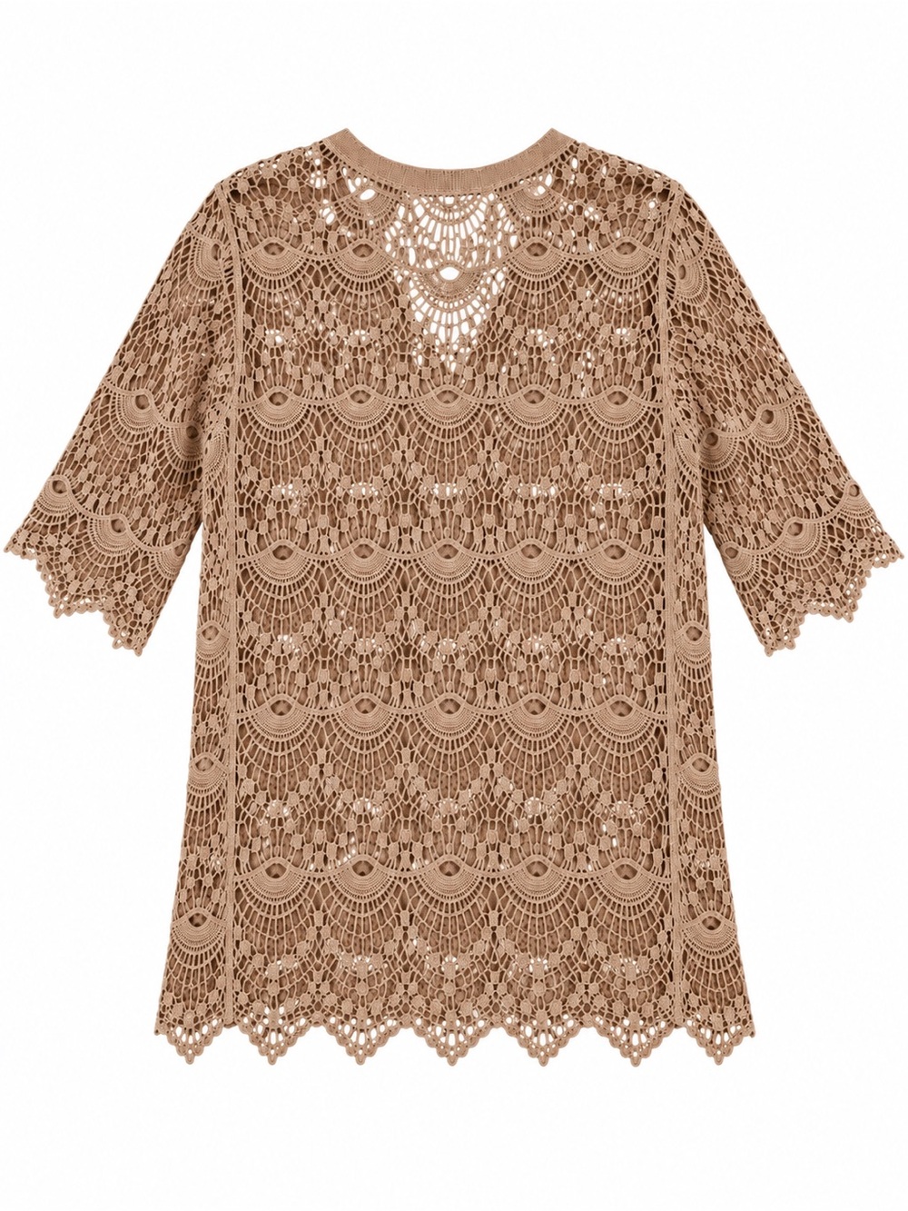 Crochet Lace Tunic Top Size XL - Picture 2 of 5